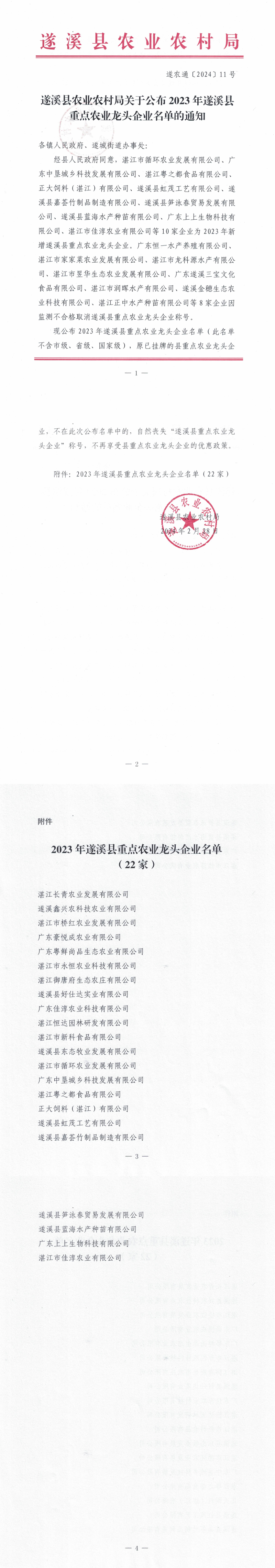 （遂農(nóng)通〔2024〕11號）遂溪縣農(nóng)業(yè)農(nóng)村局關(guān)于公布2023年遂溪縣重點農(nóng)業(yè)龍頭企業(yè)名單的通知_00.png