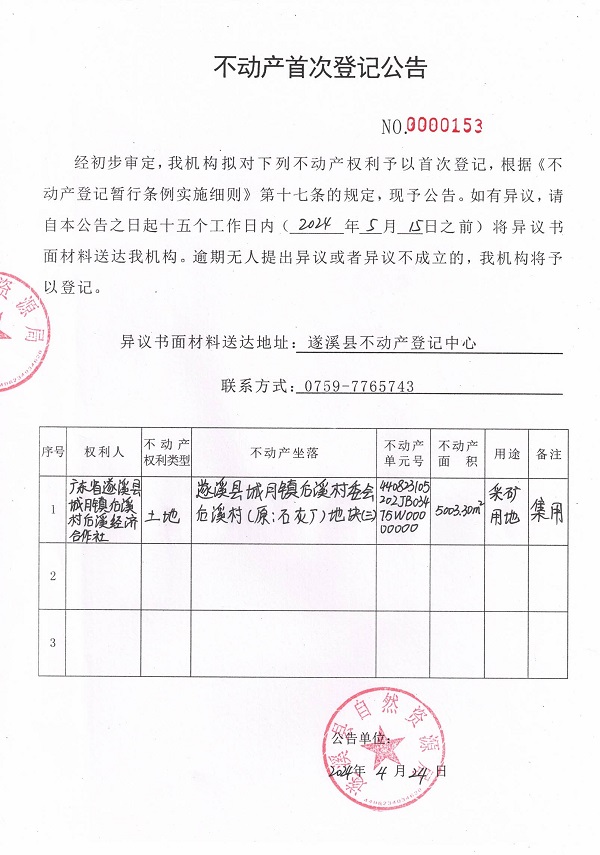 0424不動產(chǎn)首次登記公告（廣東省遂溪縣城月鎮(zhèn)后溪村后溪經(jīng)濟合作社）3.jpg