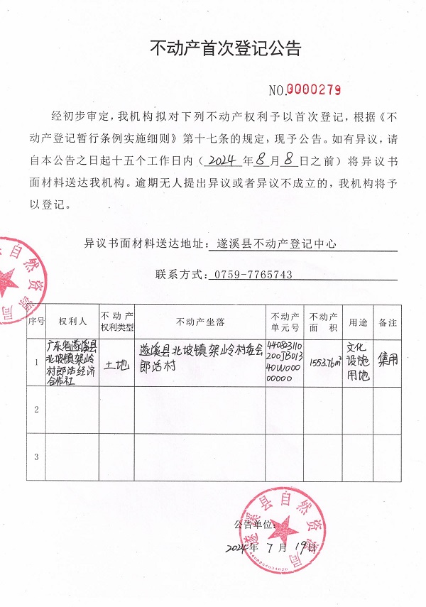 0719不動(dòng)產(chǎn)首次登記公告（廣東省遂溪縣北坡鎮(zhèn)架嶺村活郎經(jīng)濟(jì)合作社）.jpg